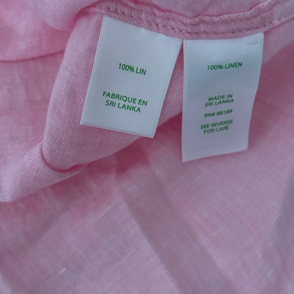 Lilly Pulitzer BRIETTE BUTTON DOWN URCHIN PINK X RESORT WHITE SZ M - Picture 4 of 9